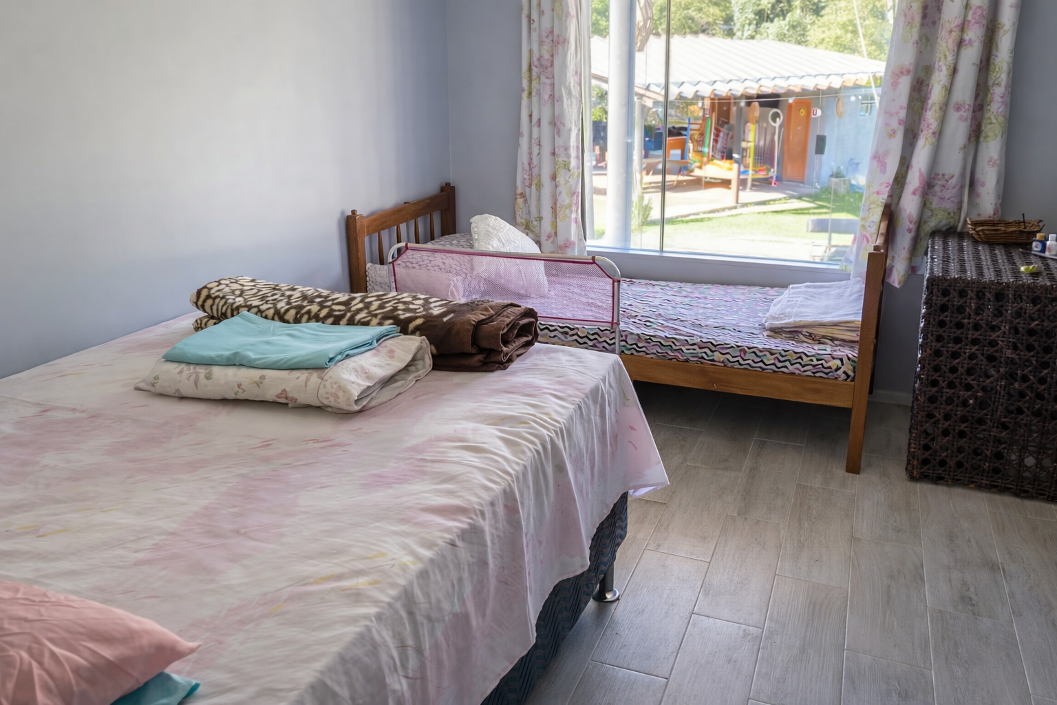 Quarto do Refúgio da Raposa para hospedagem de temporada